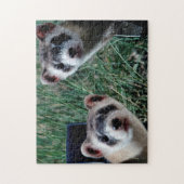 Nieuwsgierige fretten, Jigzaag Puzzle Legpuzzel (Verticaal)