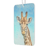 Nieuwsgierige Giraffe met Blue Confetti Sky Luchtverfrisser (Links)