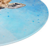 Nieuwsgierige Giraffe met Blue Confetti Sky Snijplank (Hoek)