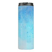 Nieuwsgierige Giraffe met Blue Confetti Sky Thermosbeker (Achterkant)