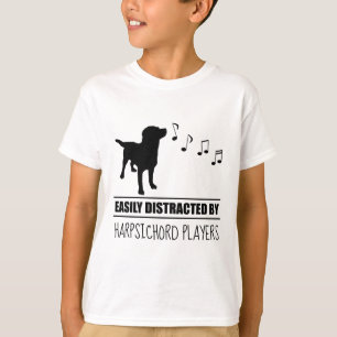 Nieuwsgierige Hond Aangetrokken door Klavecimbelsp T-shirt