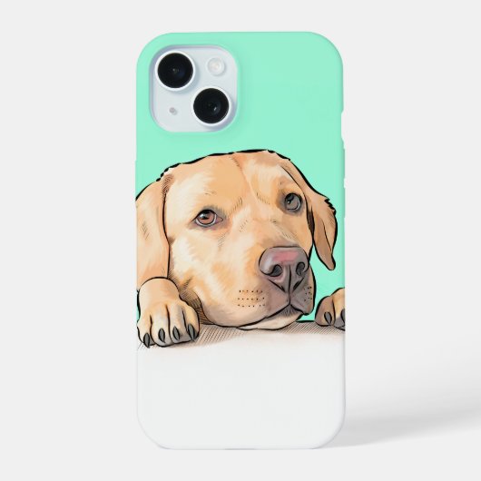 Nieuwsgierige Hond iPhone 15 Case (Achterkant)