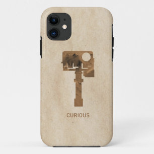 Nieuwsgierige iPhone - Bruin 11 Hoesje