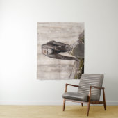 Nieuwsgierige jonge gorilla wandkleed (In situ)
