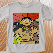 Nieuwsgierige jongen en zijn grillige dieren