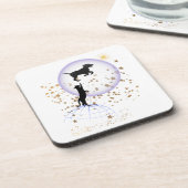 Nieuwsgierige kat en hond bier onderzetter (Linkerzijde)