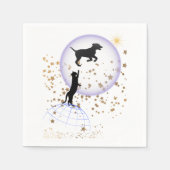 Nieuwsgierige kat en hond servet (Voorkant)