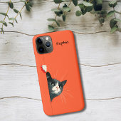 Nieuwsgierige Kat Kijkt Case-Mate iPhone Case