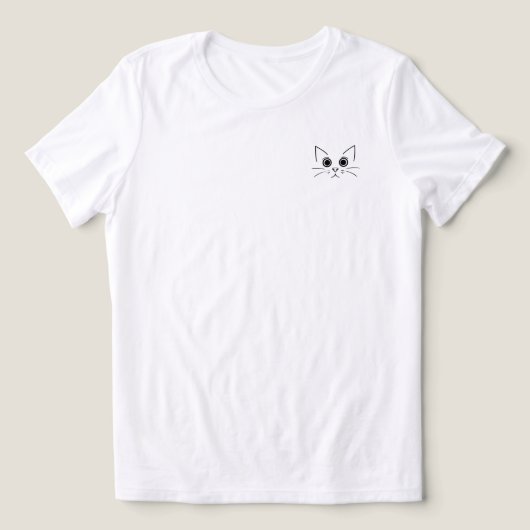 nieuwsgierige kat Tri-Blend shirt (Design voorkant)