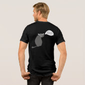 nieuwsgierige kat Tri-Blend shirt (Achterkant volledig)