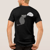 nieuwsgierige kat Tri-Blend shirt (Achterkant)