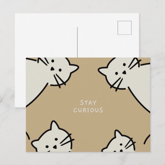 Nieuwsgierige katten briefkaart (Voorkant / Achterkant)