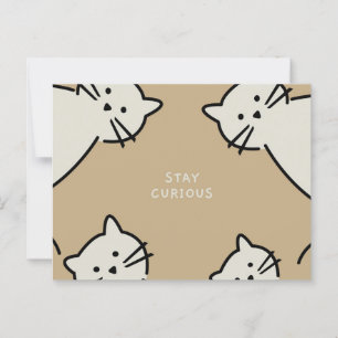 Nieuwsgierige katten briefkaart