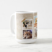 Nieuwsgierige Katten Collage Koffiemok (Voorkant links)