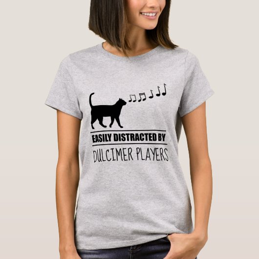 Nieuwsgierige katten die gemakkelijk door Dulcimee T-shirt (Voorkant)