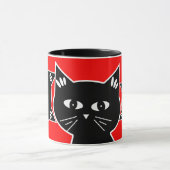 Nieuwsgierige katten houden een oog op je! mok (Midden)