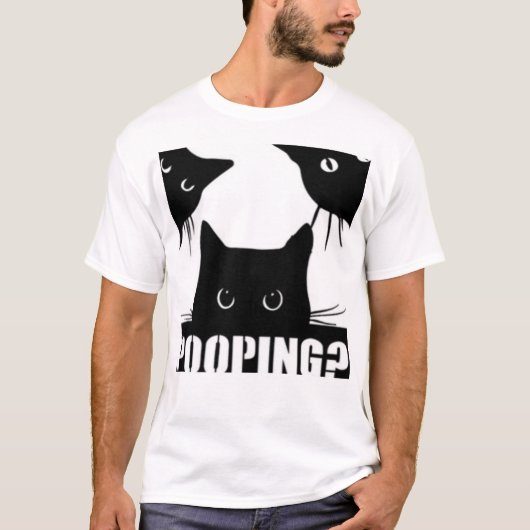 Nieuwsgierige katten t-shirt (Voorkant)