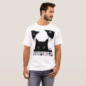 Nieuwsgierige katten t-shirt (Voorkant volledig)