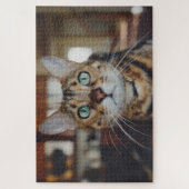 nieuwsgierige kattenpuzzel legpuzzel (Verticaal)
