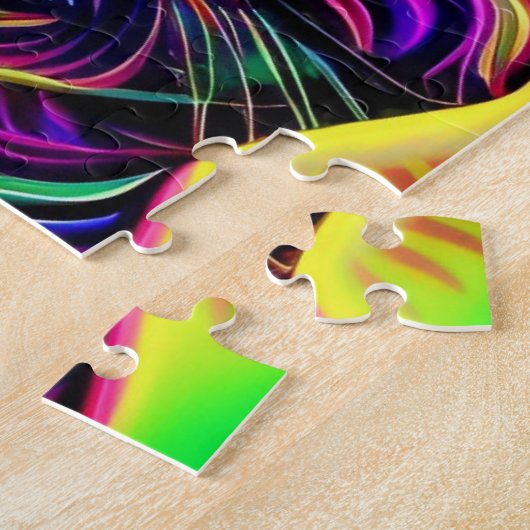 nieuwsgierige kattenpuzzel legpuzzel (Zijkant)