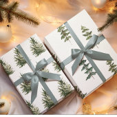 Nieuwsgierige kerstboom met moderne Waterverf Inpakpapier Vel