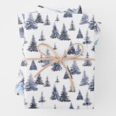 Nieuwsgierige kerstboom met moderne Waterverf Inpakpapier Vel (In situ)