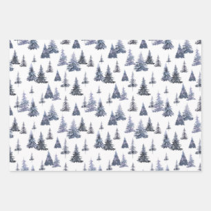 Nieuwsgierige kerstboom met moderne Waterverf Inpakpapier Vel