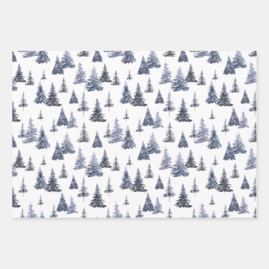 Nieuwsgierige kerstboom met moderne Waterverf Inpakpapier Vel (Voorkant)