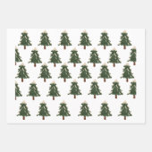 Nieuwsgierige kerstboom met moderne Waterverf Inpakpapier Vel (Voorkant)