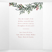 Nieuwsgierige kerstfoto Tri-Fold Kaart (Binnenkant midden)