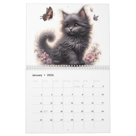 nieuwsgierige Kittens Kalender (Jan 2026)
