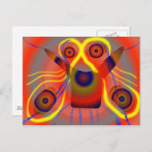 Nieuwsgierige leeuwengond briefkaart (Voorkant / Achterkant)