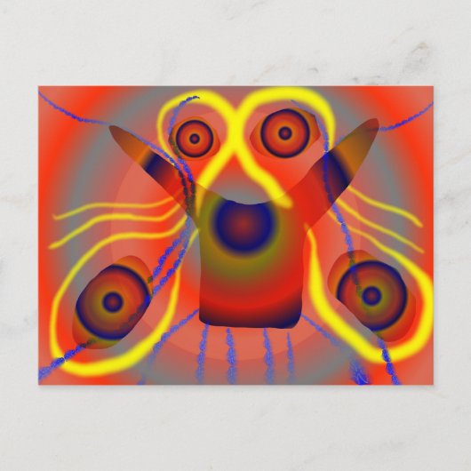 Nieuwsgierige leeuwengond briefkaart (Voorkant)