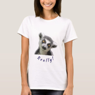 "Nieuwsgierige maki staart" T-shirt