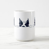 Nieuwsgierige mok van hondenkoffie (Center)