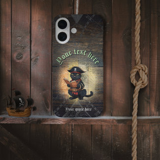 Nieuwsgierige piratenkat ontcijfert oude mysteries iPhone 16 hoesje