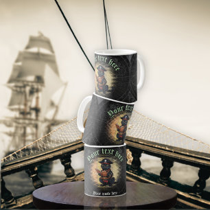 Nieuwsgierige piratenkat ontcijfert oude mysteries koffiemok