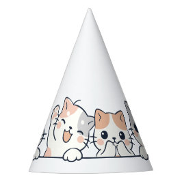 Nieuwsgierige Pootjes - Schattige Kattenvrienden d Feesthoedjes