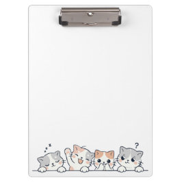 Nieuwsgierige Pootjes - Schattige Kattenvrienden d Klembord