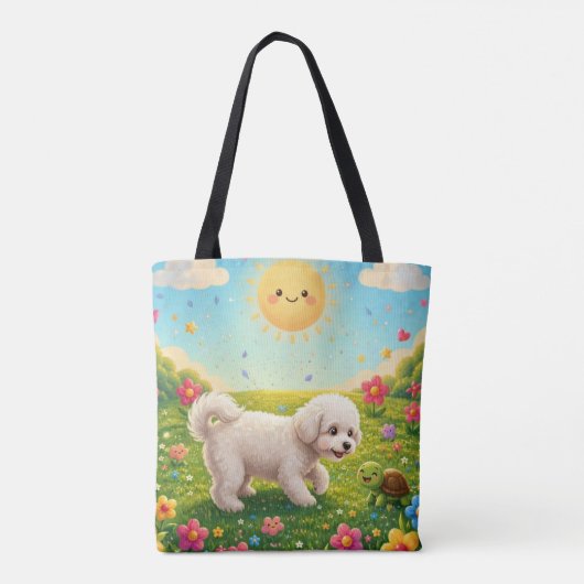 Nieuwsgierige Pup Tote Bag (Achterkant)
