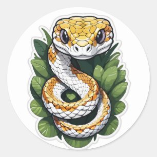 Nieuwsgierige Python Sticker - Een glijdende verra