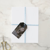 Nieuwsgierige Rat Cadeaulabel (Met Touw)