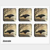 nieuwsgierige rij vierkante sticker (Vel)