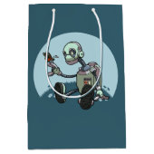 Nieuwsgierige Robot ziet zijn eerste vlindervliege Medium Cadeauzakje (Voorkant)