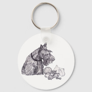 Nieuwsgierige Schotse Terrier Mijne, allemaal van Sleutelhanger