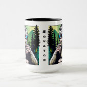 Nieuwsgierige Squatch met zonnebril Mok (Midden)