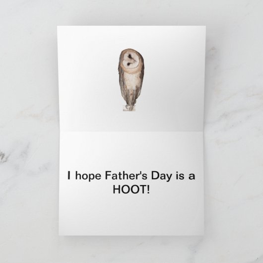 Nieuwsgierige uilen Vaderdag kaart. Kaart (Binnen)