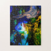 Nieuwsgierige vis Jig Saw Puzzle Legpuzzel (Verticaal)