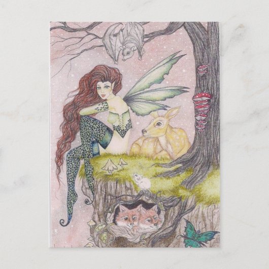 Nieuwsgierige wezens briefkaart (Voorkant)