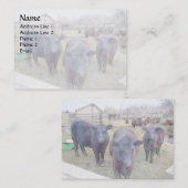 Nieuwsgierige zwarte angus visitekaartje (Voorkant / Achterkant)